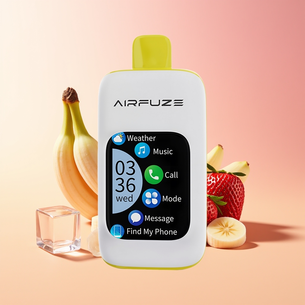 AirFuze Smart 30000 Pufov Dispozabilni Vape Jagoda Bananica 5% Type-C
