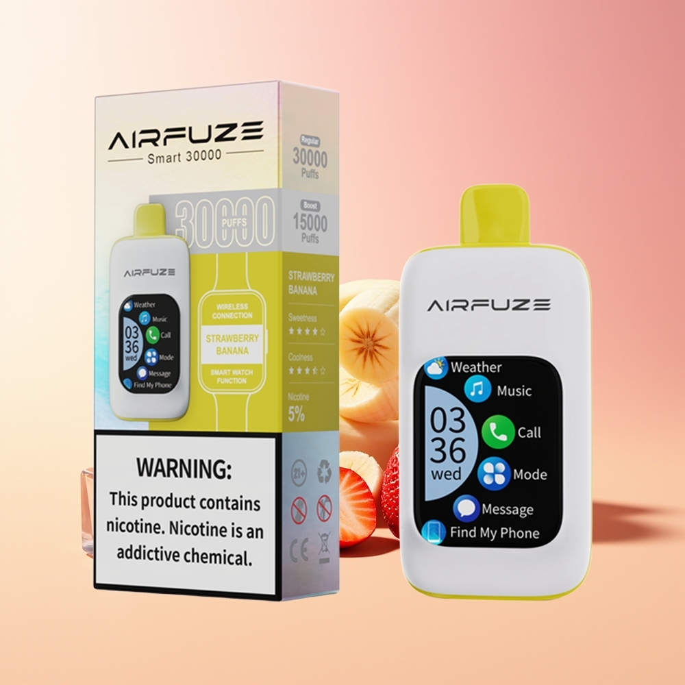 AirFuze Smart 30000 Pufov Dispozabilni Vape Jagoda Bananica 5% Type-C