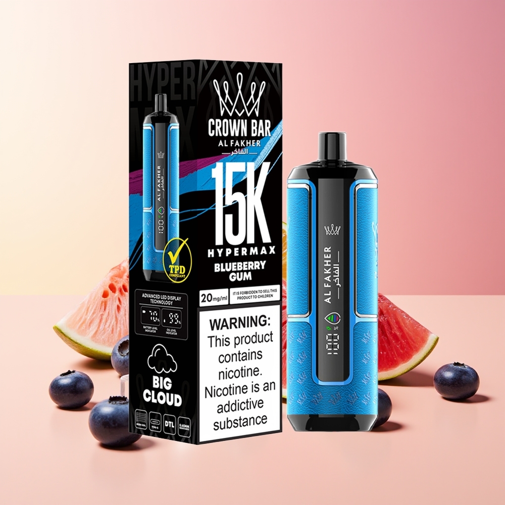 Al Fakher Crown Bar 15K Borovnica Žvečilna Gumi 22ml 600mAh