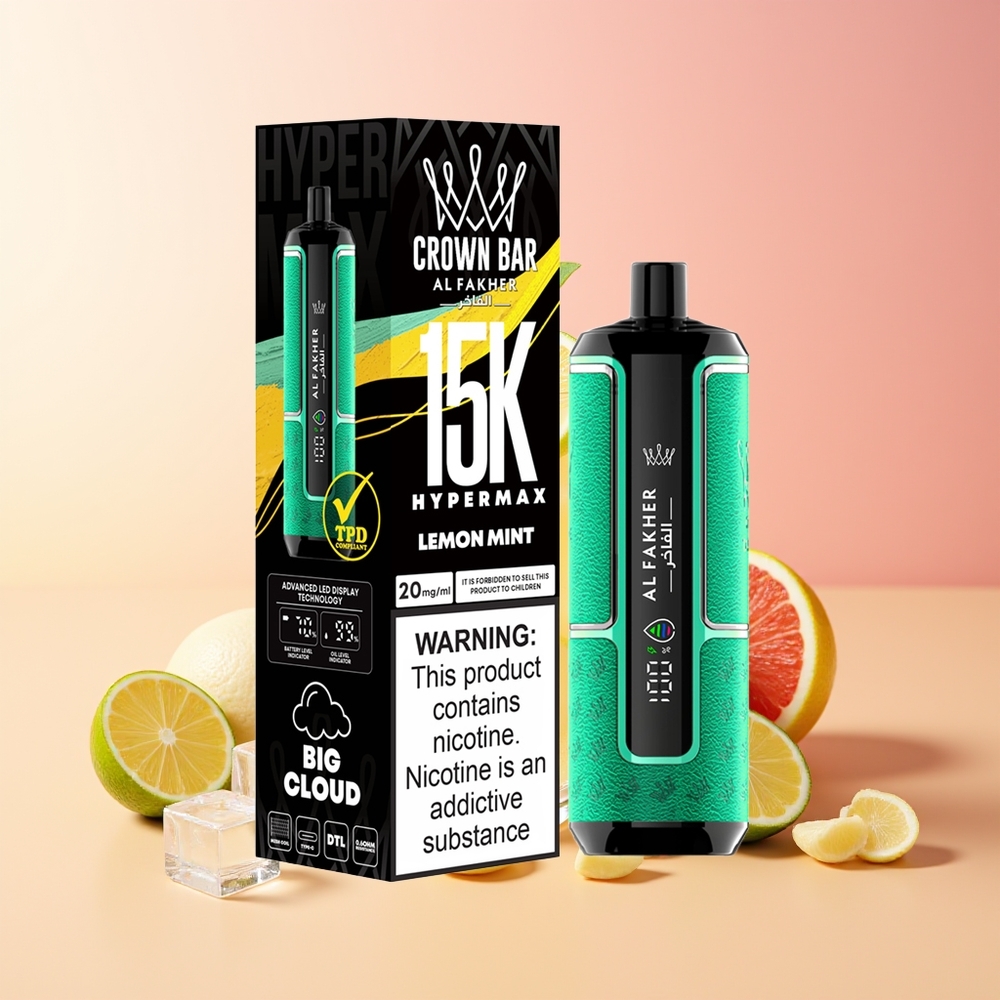 Al Fakher Crown Bar 15K Limona Meta Hipermax Enkratna Vape Kit