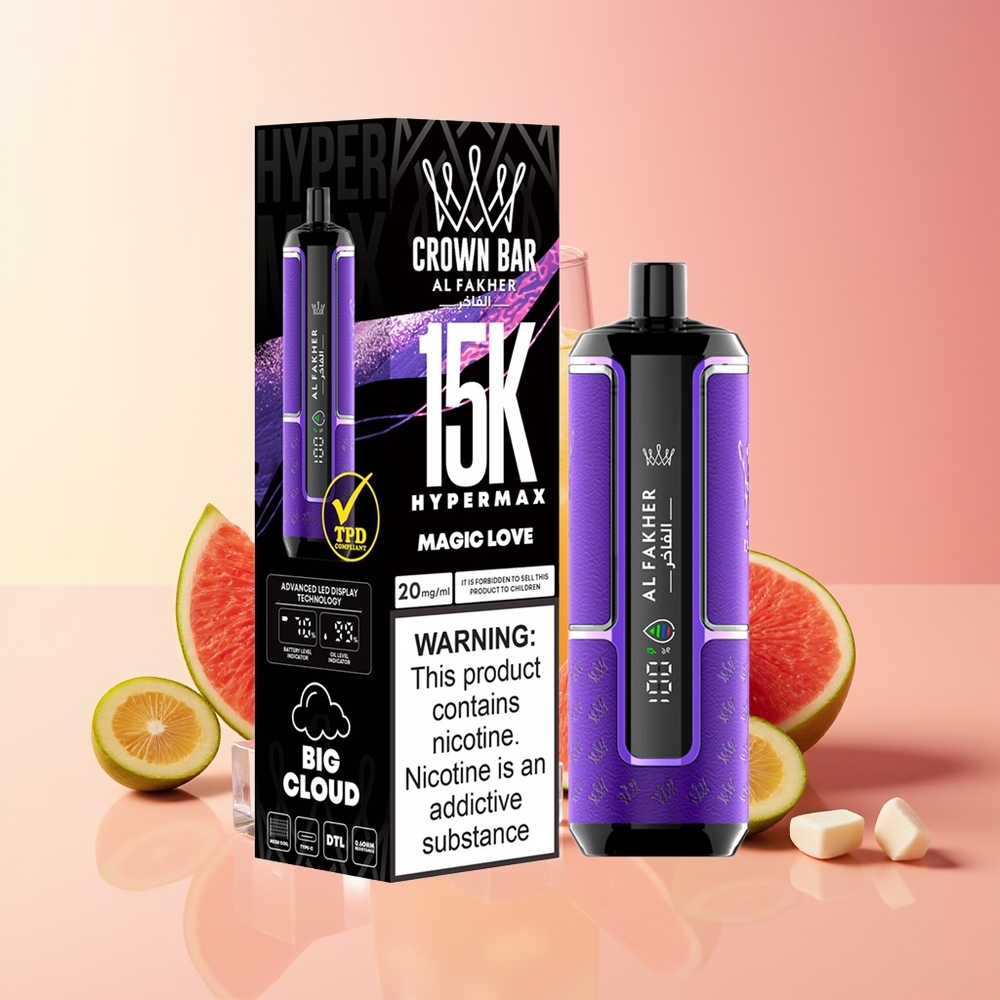 Al Fakher Crown Bar 15K Magic Love Hipermax Enkratna Vape Naprava