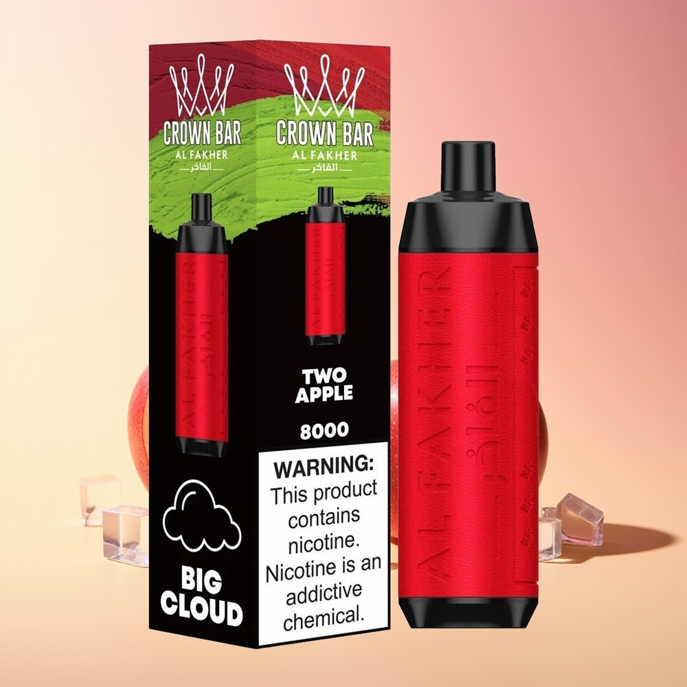 Al Fakher Crown Bar 8000 Dve Jabolki 18ml 8000 Puffs
