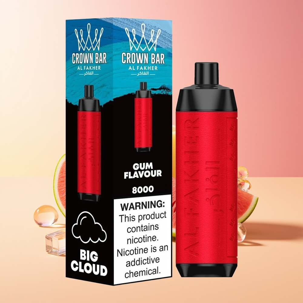 Al Fakher Crown Bar 8000 Kristalni Vape Žvečilna Aroma 18ml USB Type-C