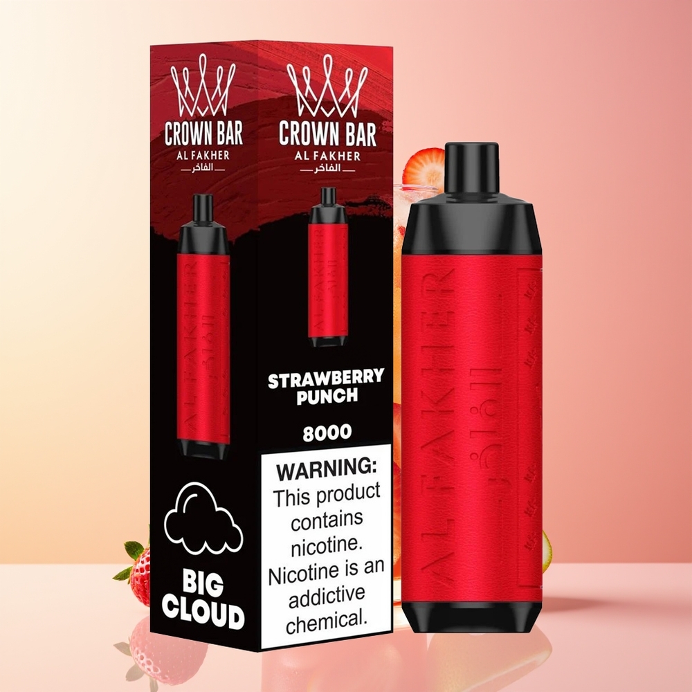 Al Fakher Crown Bar 8000 Pufi Jagoda Punč 18ml C-Type