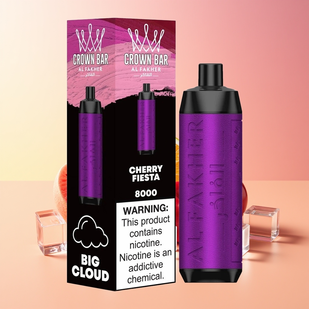 Al Fakher Crown Bar 8000 Češnjeva Fiesta 18ml USB-C