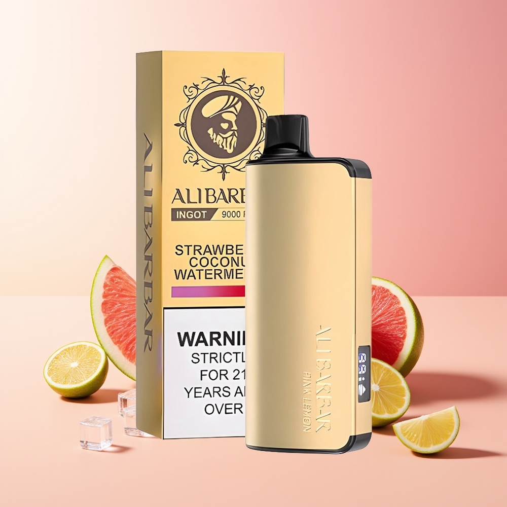 Alibarbar Ingot 9000 Puffs Rožnati Limonada 22ml LED