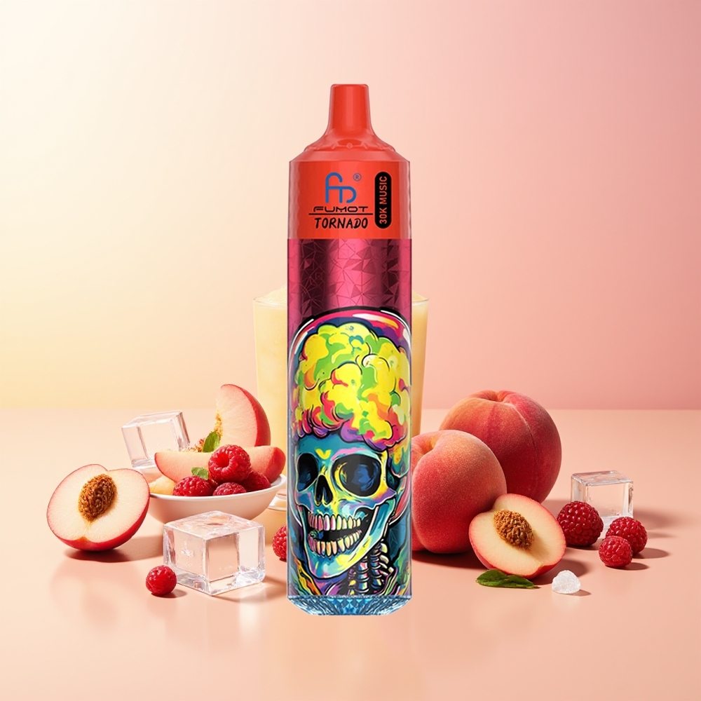 Fumot RandM Tornado 30000 Pofov Prepolnjena Mehurska Tuljava Breskva Jagode 30mL 5%