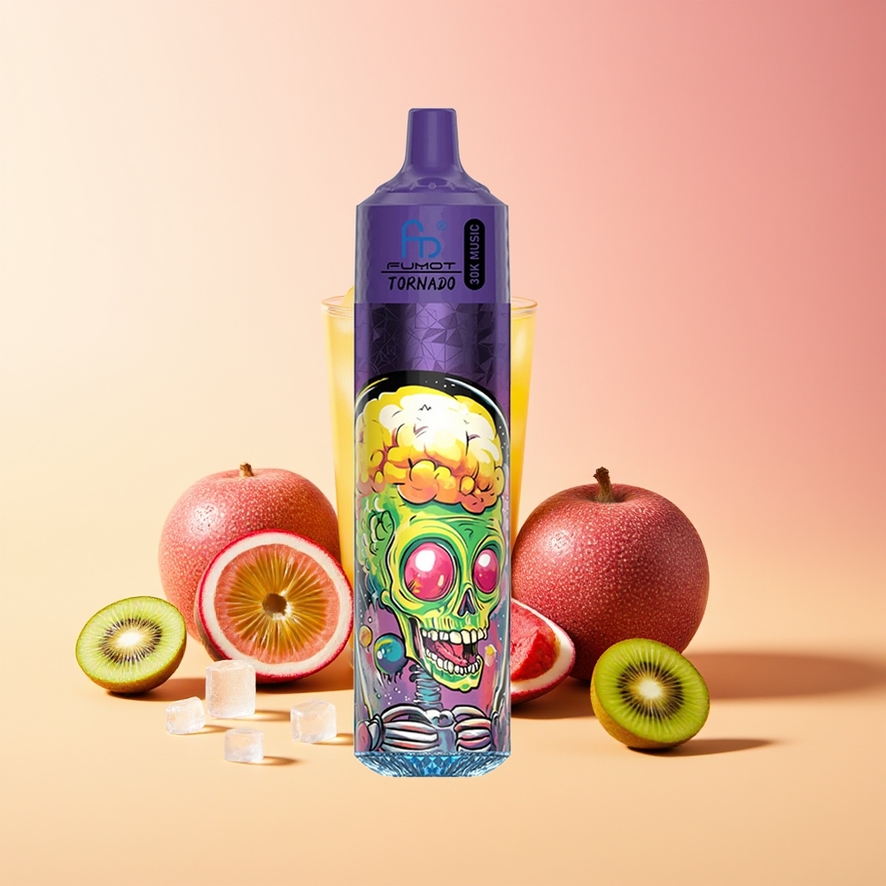 Fumot RandM Tornado 30000 Pufov Dispozabilni Vape Kivi Pasijonka Guava 30mL 600mAh