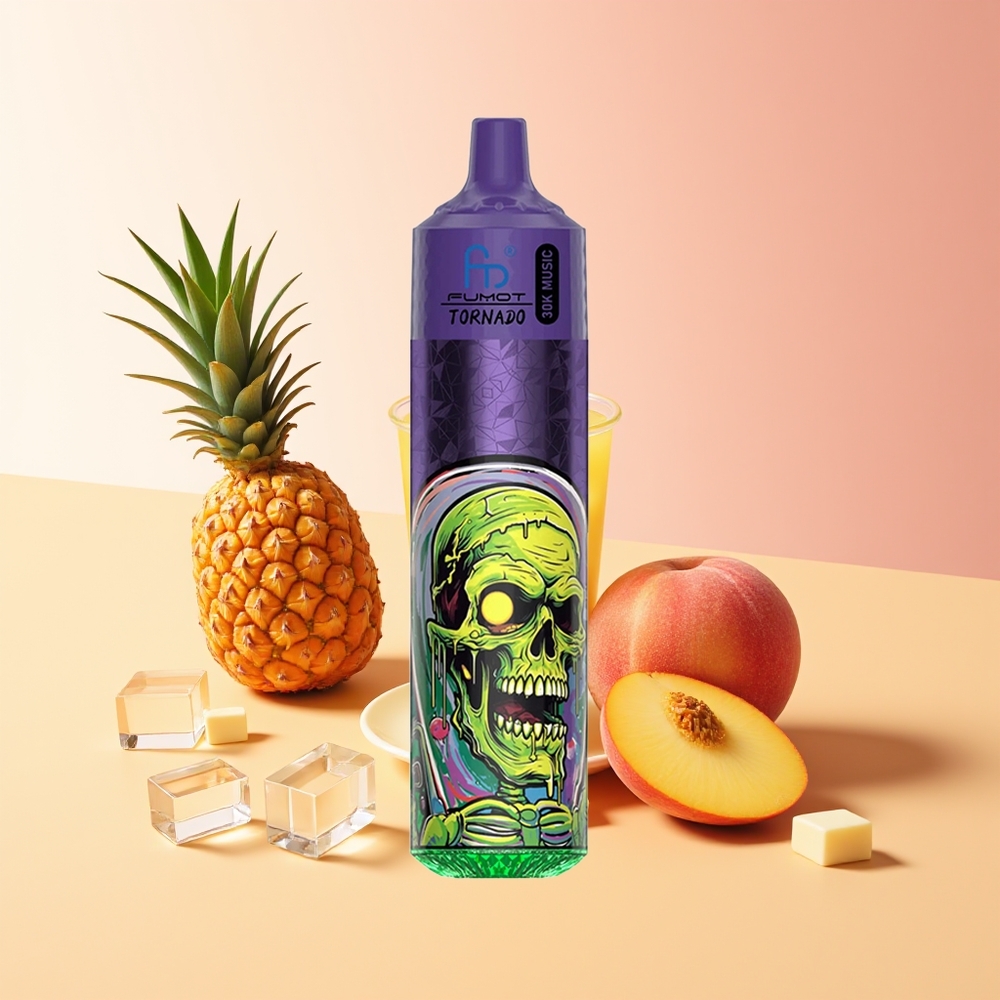 Fumot RandM Tornado 30000 Pufov Prepolnjena E-tekočina 30mL Breskova Manga Ananas