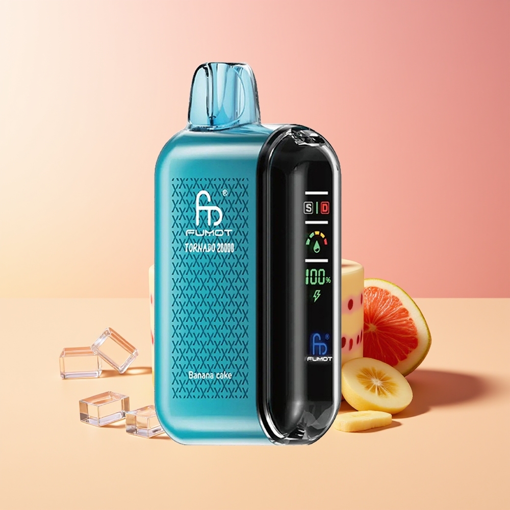 Fumot Tornado 20000 Pih Bananina Torta Dual Mesh Coil Smart Display