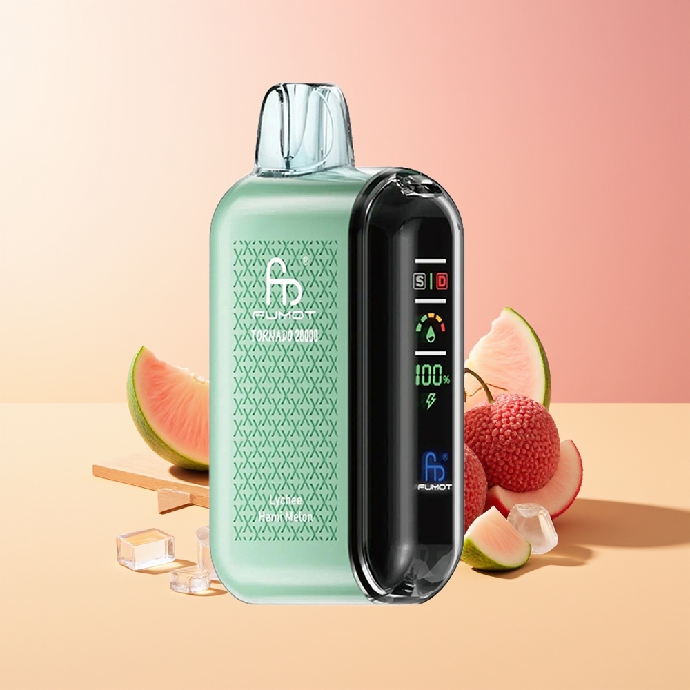 Fumot Tornado 20000 Puffov Dual Mesh Lyči Hami Melona Smart Display