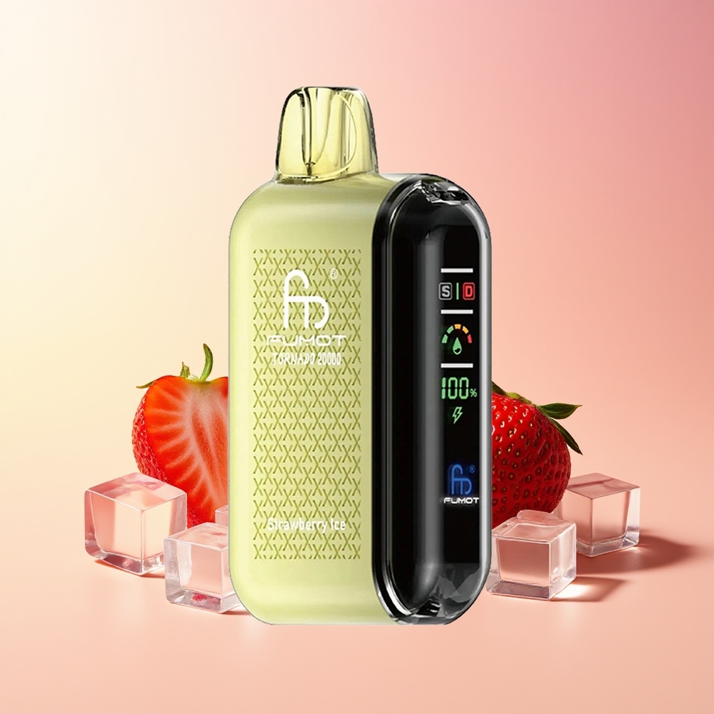 Fumot Tornado 20000 Puffov Dvojni Mesh Jagoda Led 850mAh