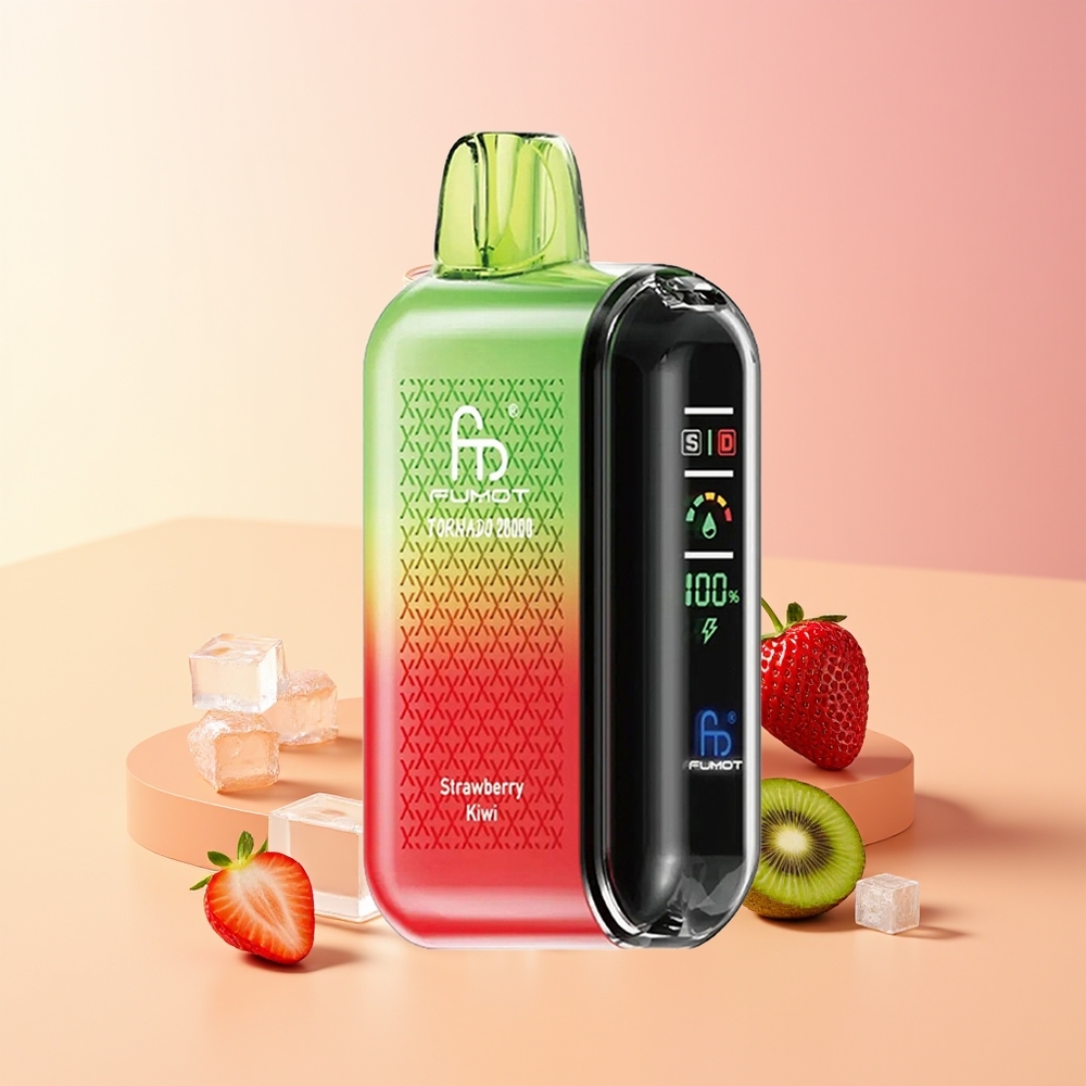 Fumot Tornado 20000 Puffov Jagoda Kivi Dual Mesh Smart Display