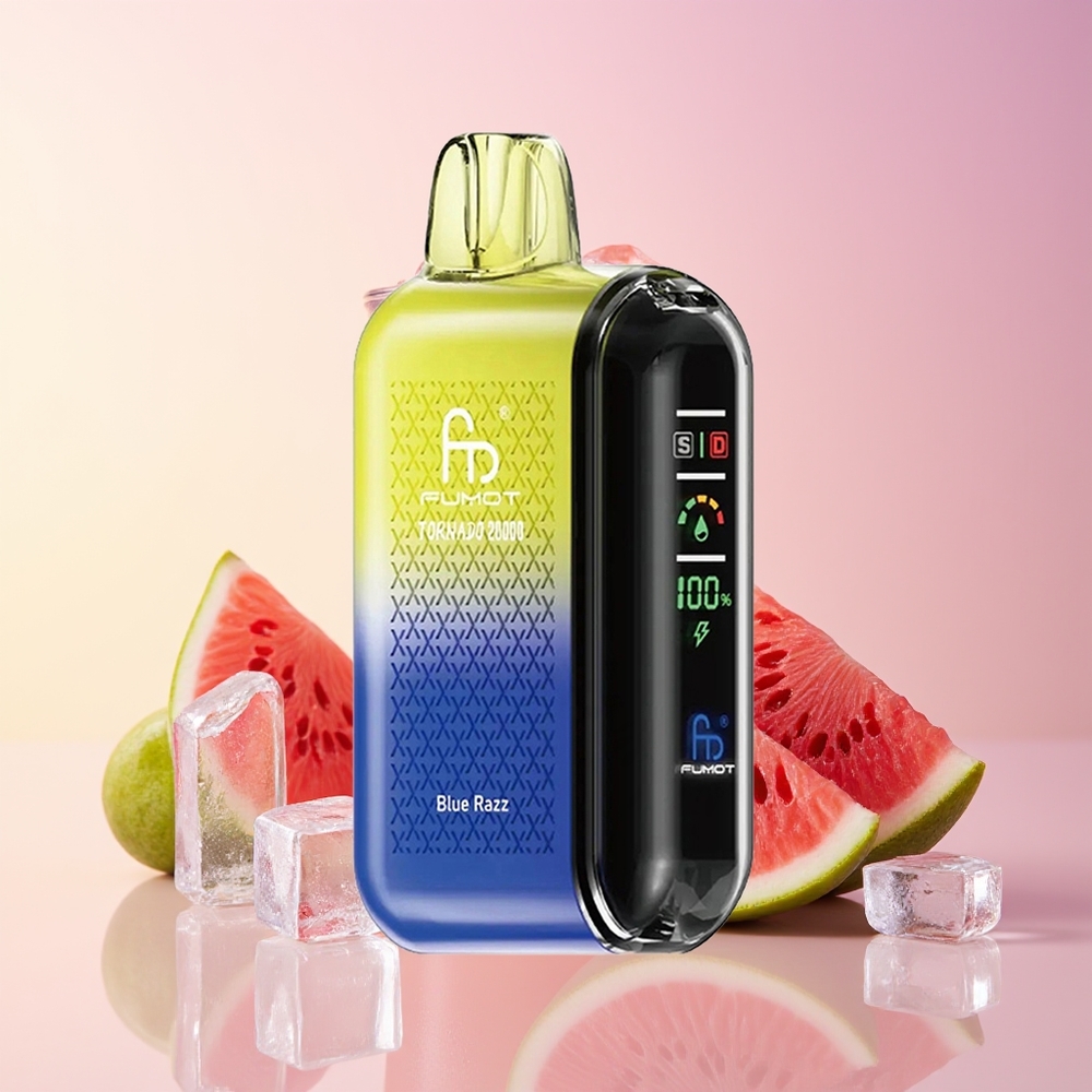 Fumot Tornado 20000 Puffov Modra Malina Dual Mesh Coil Smart Display