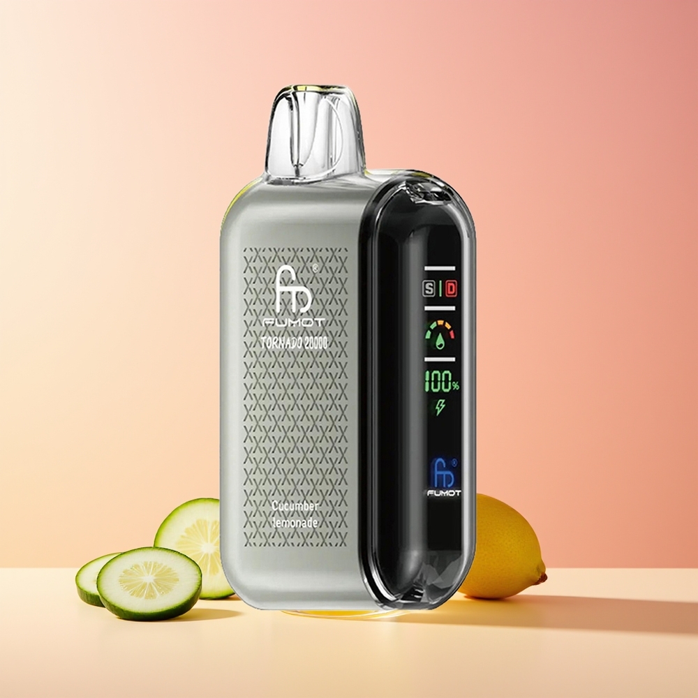 Fumot Tornado 20000 Puffova Kumara Limonada Dual Mesh Coil Smart Display