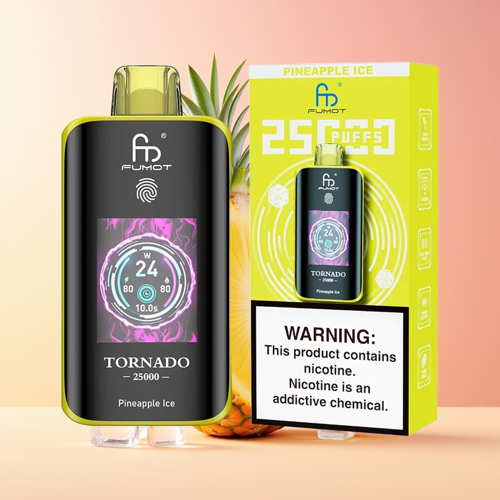 Fumot Tornado 25000 Pih HD Ekran/Baterija 700mAh Ananas Led