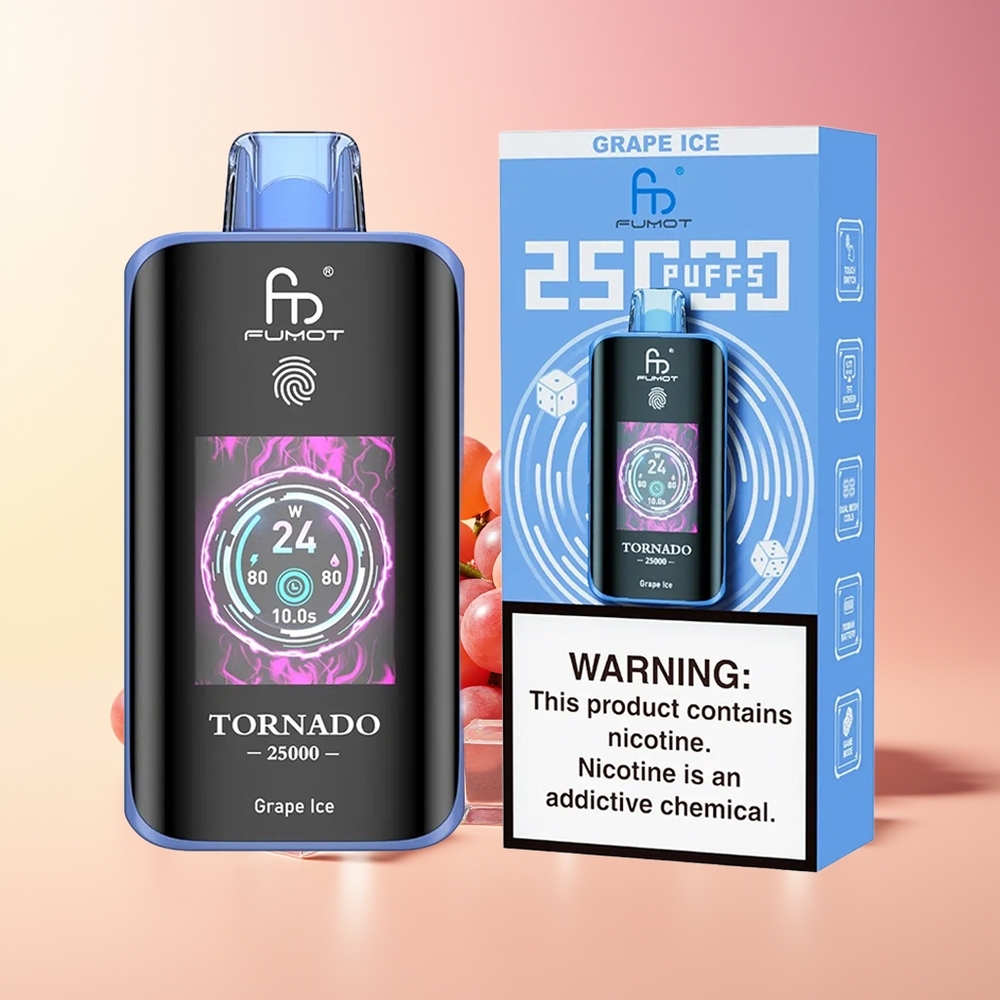 Fumot Tornado 25000 Pih HD Screen Type-C Grozdji Led