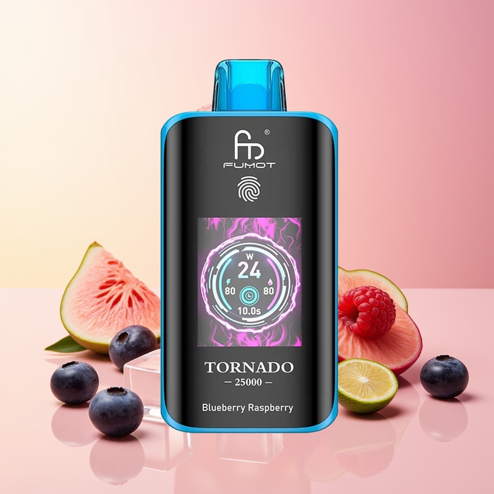 Fumot Tornado 25000 Pofov HD Zaslon Rechargeable Borovnica Malina