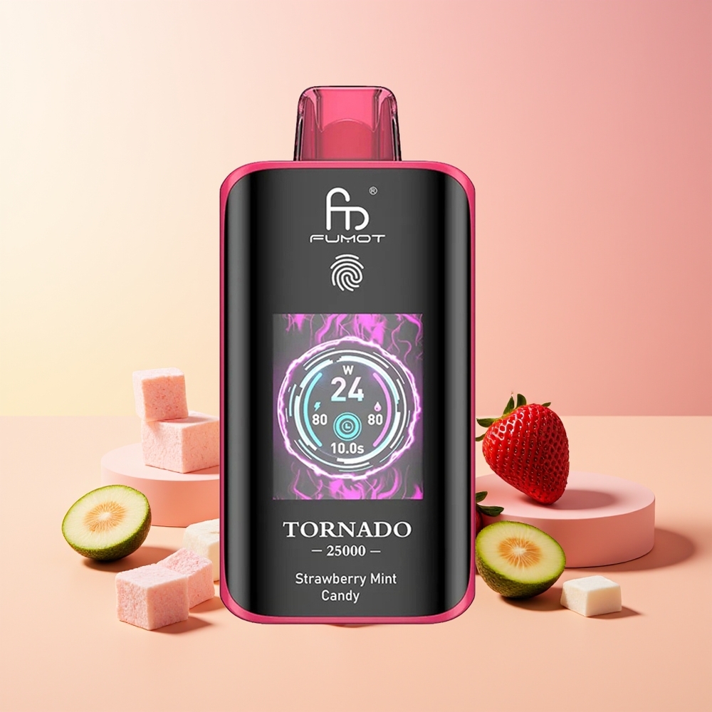 Fumot Tornado 25000 Puff Jagoda Meta Bonbon 20ml 700mAh