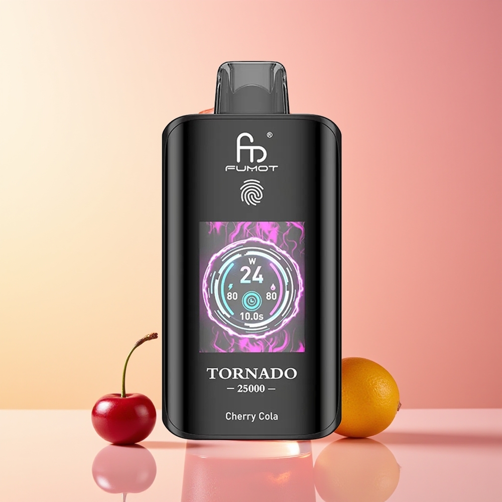 Fumot Tornado 25000 Puff Češnja Kola HD Ekran Type-C