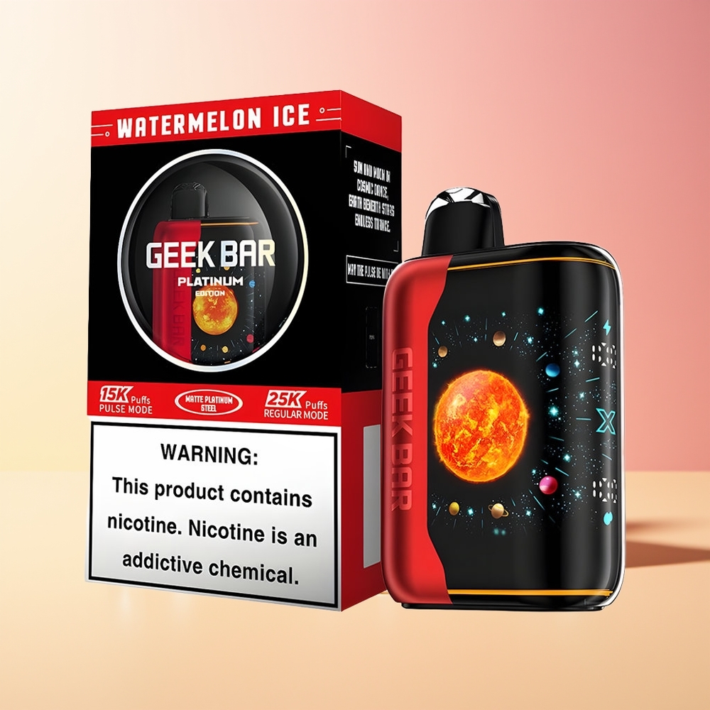 GEEK BAR Platinum Edition 25000 Puffov Dinamični 3D Zaslon Lubenica Led