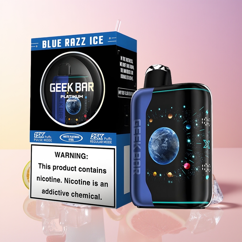 GEEK BAR Platinum Edition 25000 Puffov Modra Malina Led 20mL 2% Nikotina