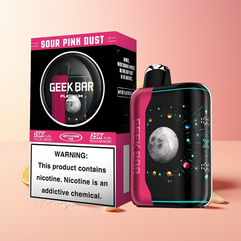 GEEK BAR Platinum Edition 25000 Puffov Surov Rožnati Prah 20mL 2% Nikotin