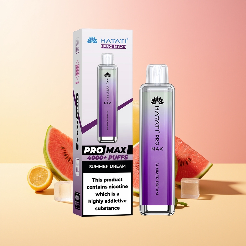 Hayati Pro Max 4000 Pofov Rechargeable Poletna Sanjava Vape