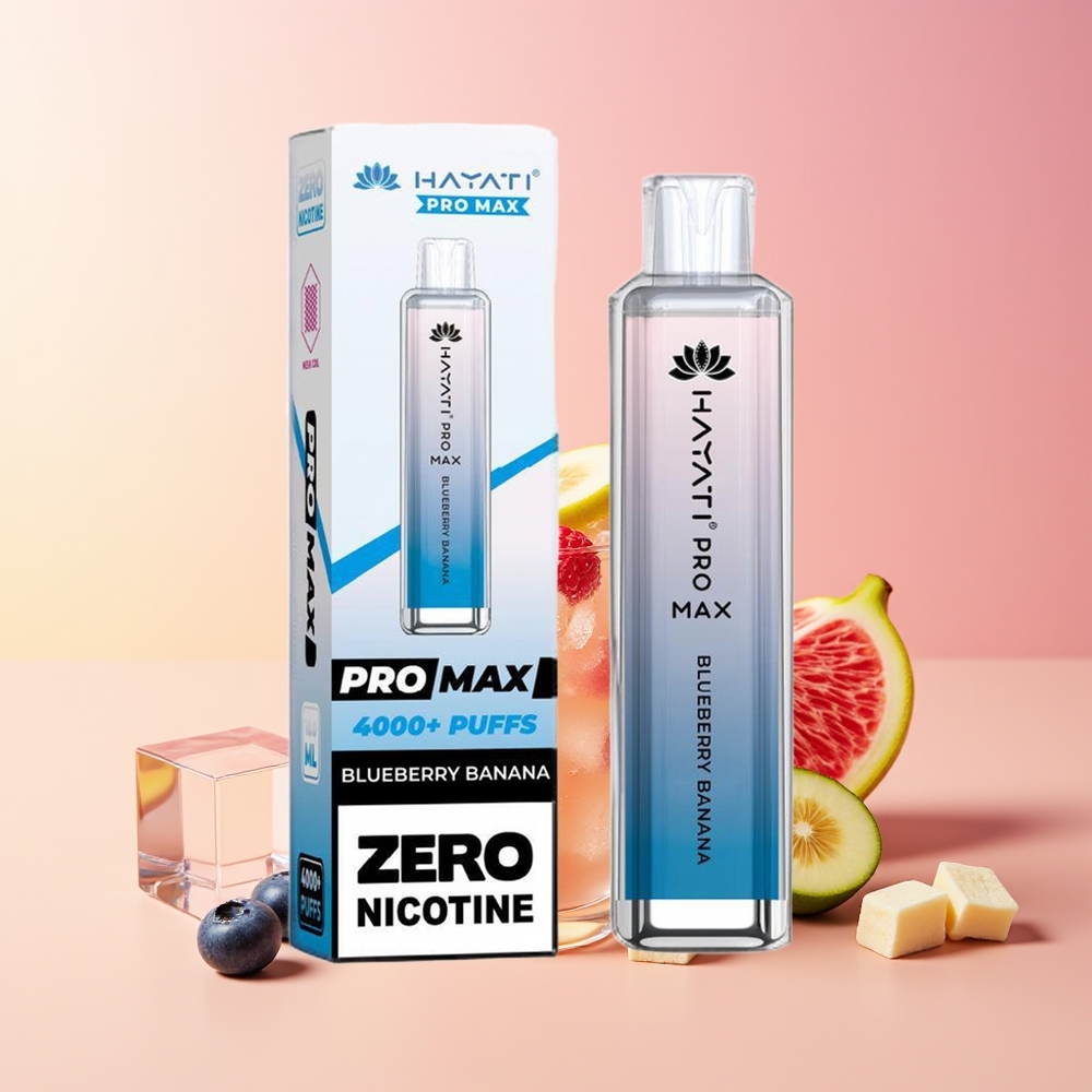 Hayati Pro Max 4000 Potez Brezdimni Vape Borovnica Banana 2% 1400mAh