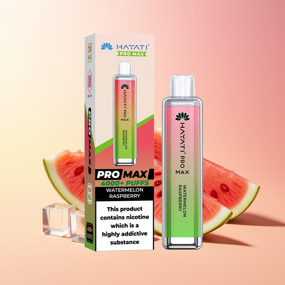 Hayati Pro Max 4000 Puffs Ljubenica Malina 5% Nicotine Rechargeable