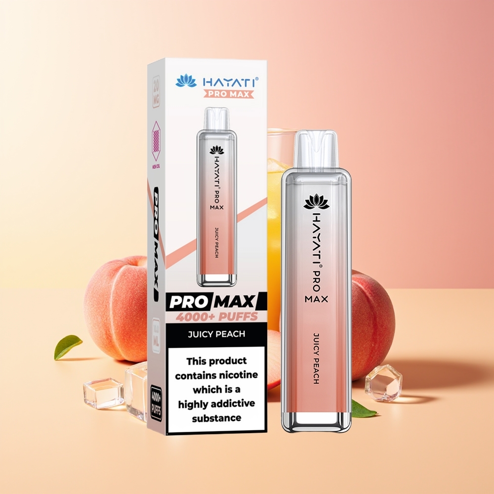 Hayati Pro Max 4000 Puffs Sokovičasti Breskvov LED