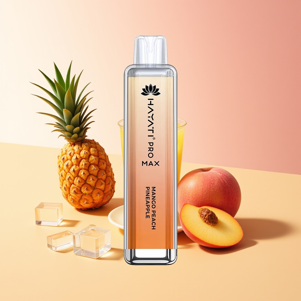 Hayati Pro Max 4000 Pufov Dispozabilna Vape Mango Breskeva Ananas 5% Nikotina 1400mAh Baterija