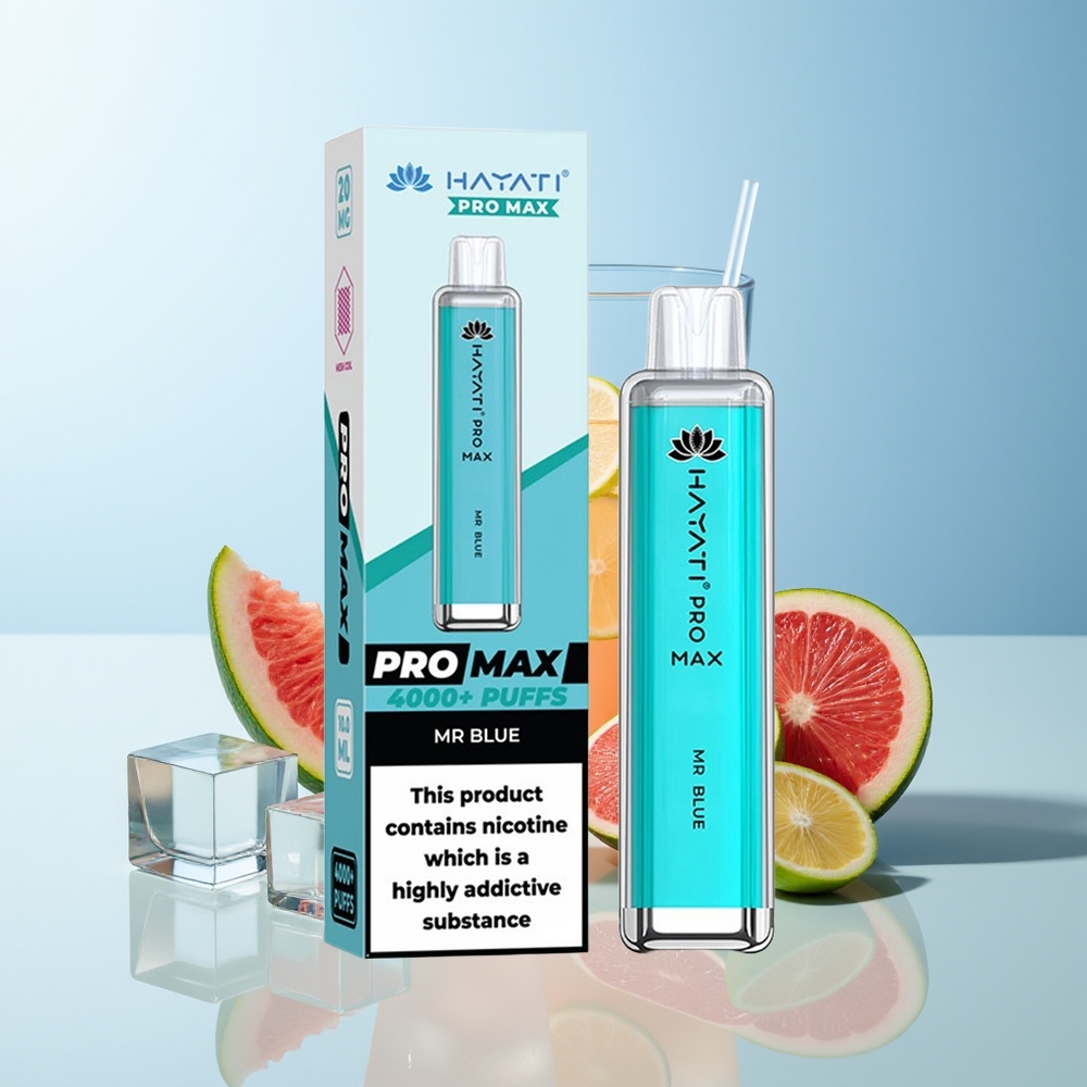Hayati Pro Max 4000 Pufov Dispozabilni Vape G. Modri 2% Nikotin 1400mAh Baterija