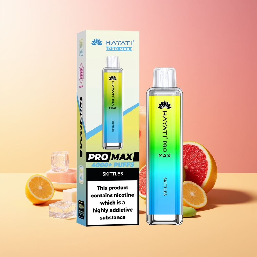 Hayati Pro Max 4000 Pufov Vape Laskovke 2% Nikotin 1400mAh Baterija