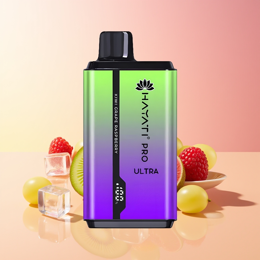 Hayati Pro Ultra 15000 Pofov Kombinacija Kivi Grozdje Malina 2 12ml 2%