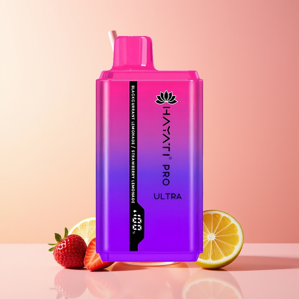 Hayati Pro Ultra 15000 Puffov Črni Ribez Limonada Jagoda Limonada