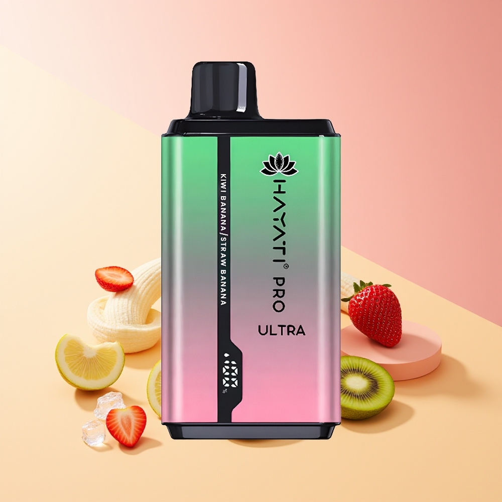 Hayati Pro Ultra 15000 Pufov Aroma Kombinacija Kivi Bananica Jagoda Banana 2 12ml 2%