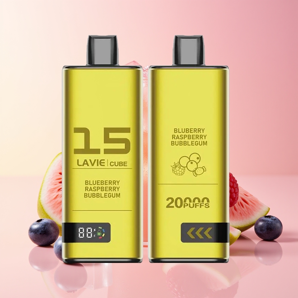 LAVIE Cube 20000 Puffov Disposible Vape Borovnica Malina Balončki Gumica 28ML Type C