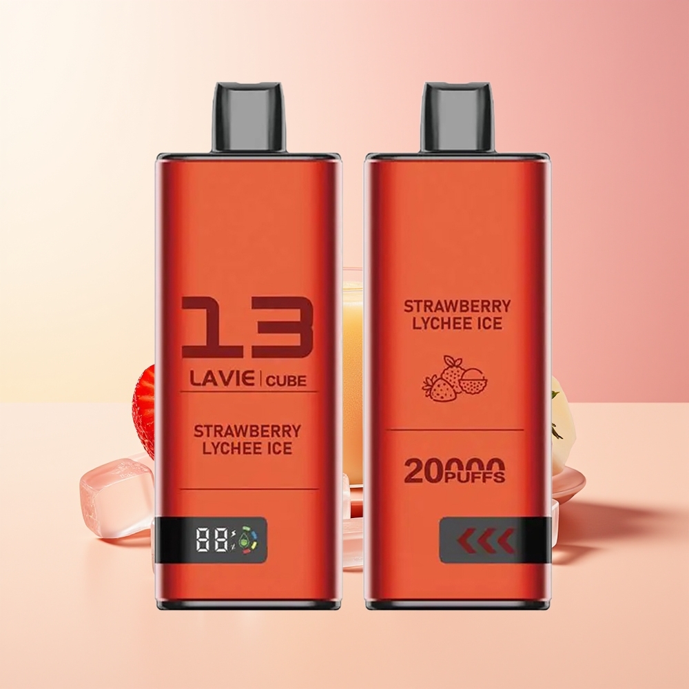LAVIE Cube 20000 Puffov Vape Jagoda Liči Led 28ml Type C