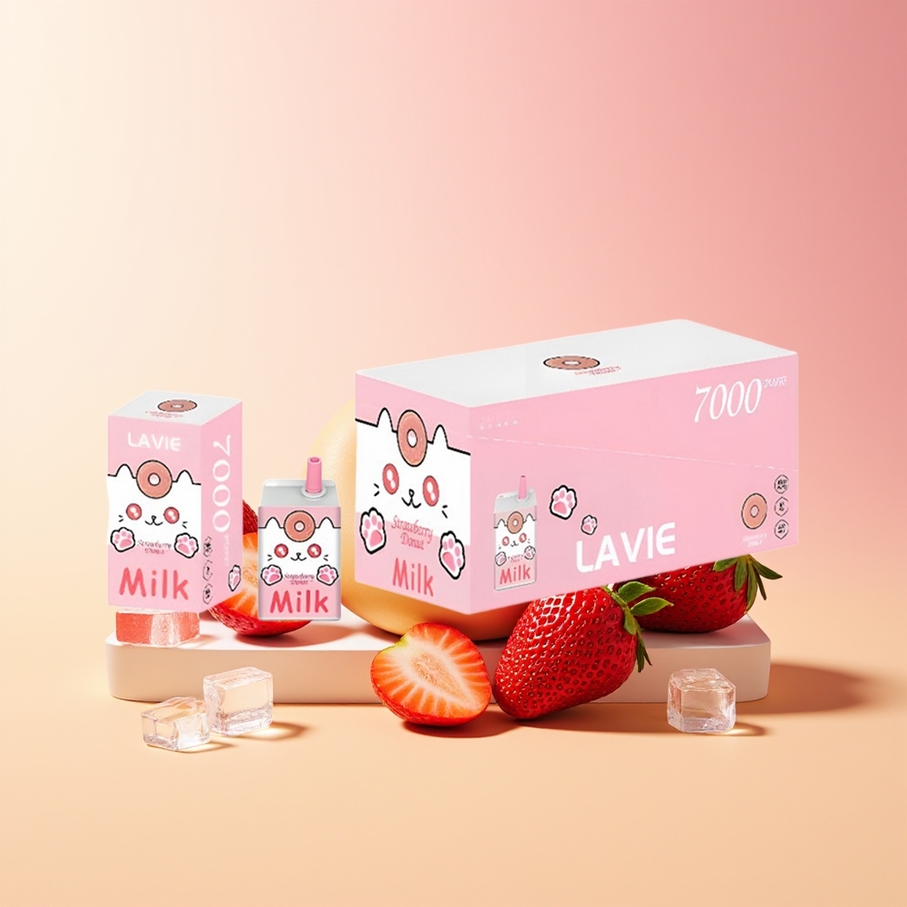 LAVIE Milk 7000 Puff Jagoda Krof + 5% Nikotina + Type C