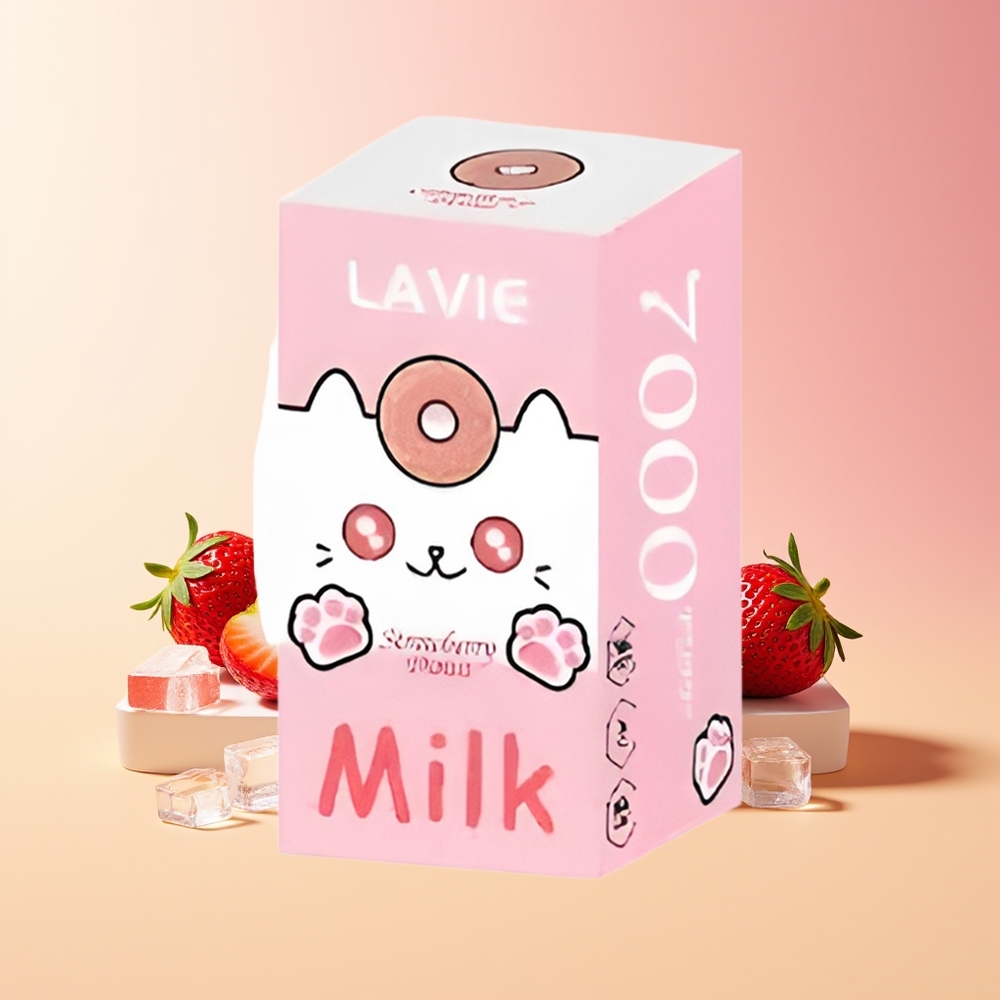LAVIE Milk 7000 Puff Jagoda Krof + 5% Nikotina + Type C