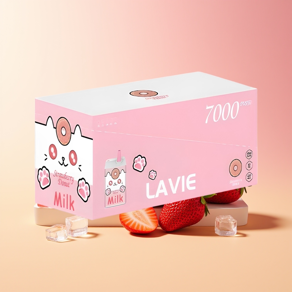 LAVIE Milk 7000 Puff Jagoda Krof + 5% Nikotina + Type C