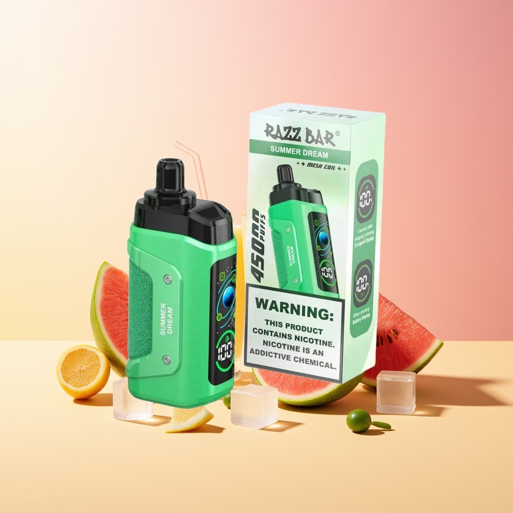 Razz Bar 45000 Puff Vape Poletna Sanja 1.0 Ohm Mesh Type-C