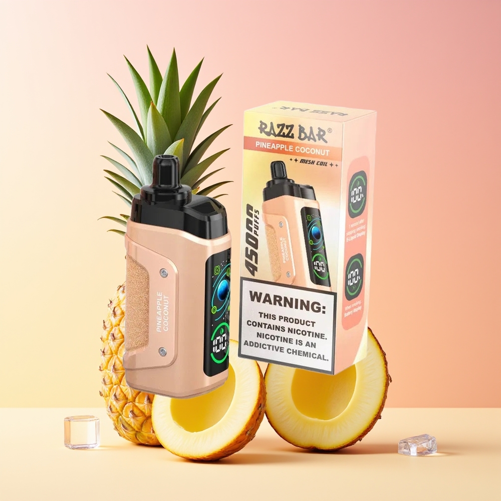Razz Bar 45000 Pufi Vape Ananas Kokos 1.0 Ohm Type-C
