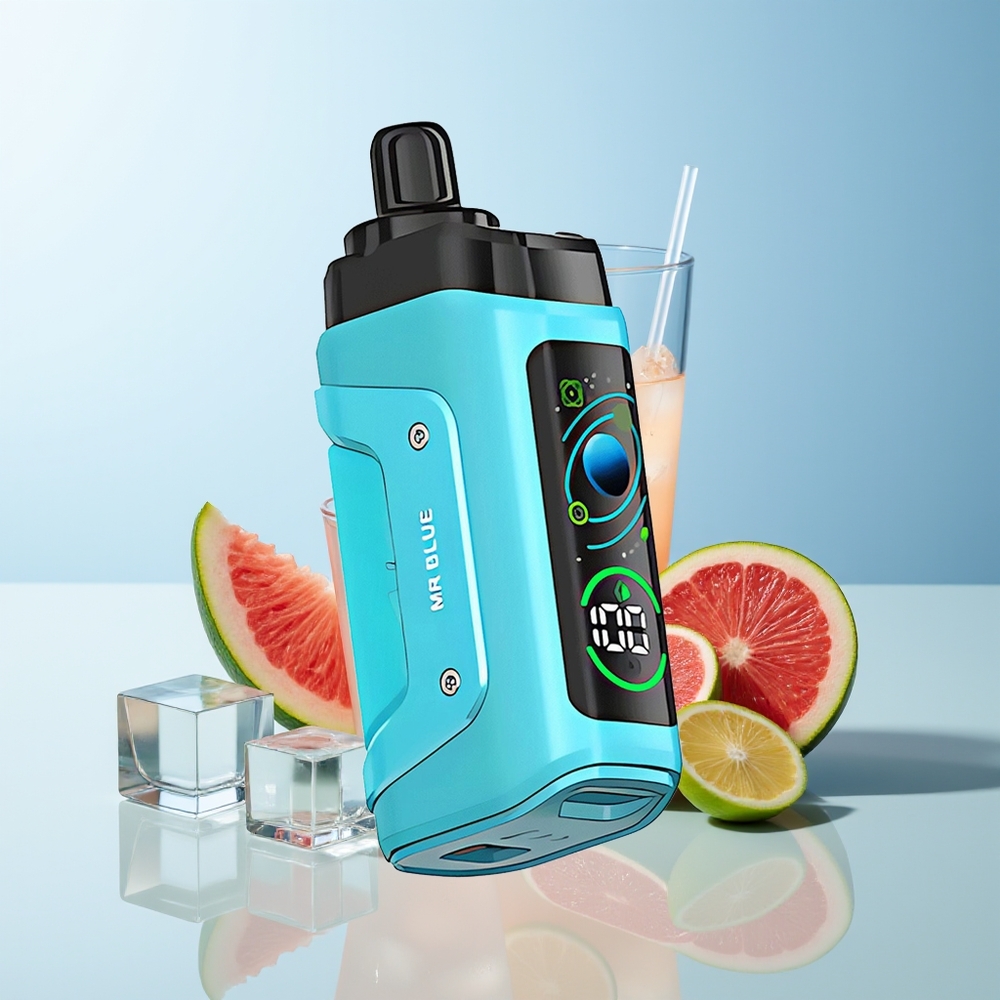 Razz Bar 45000 Pufi Vape Gostota Modra Mesh 1.0 Ohm