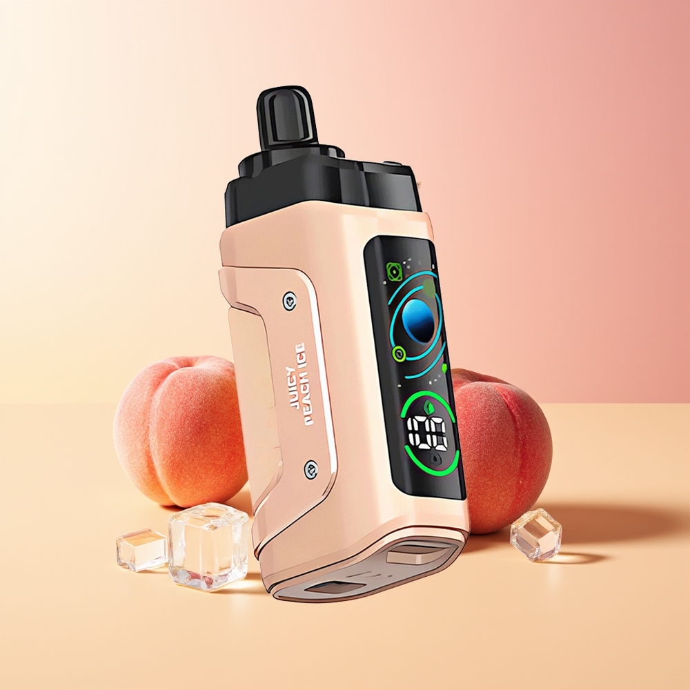 Razz Bar 45000 Pufov Vape Sočna Breskev Led z 1.0 Ohm Mesh Coil in 20 mg/ml Nikotina