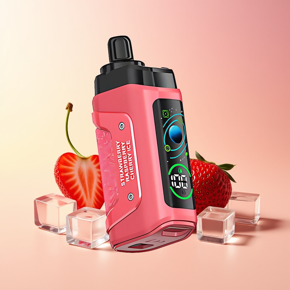 Razz Bar 45000 Puhov Enkratna Vape Jagoda Češnja Led 1.0 Ohm Mesh Coil Type-C