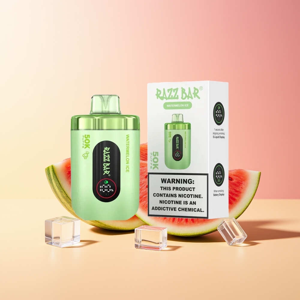 Razz Bar 50K Pih Watermelon Ice 1.0 Ohm Mesh 2% Nic