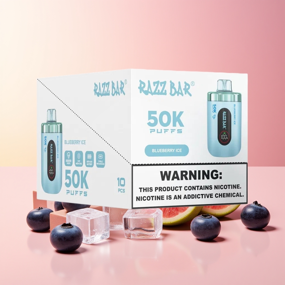 Razz Bar 50K Pihljanj Borovnica Led 1.0 Ohm 2% Nikotin
