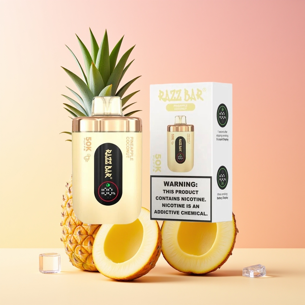 Razz Bar 50K Pufi Aroma Ananas Kokos 1.0 Ohm Mesh Coil Type-C